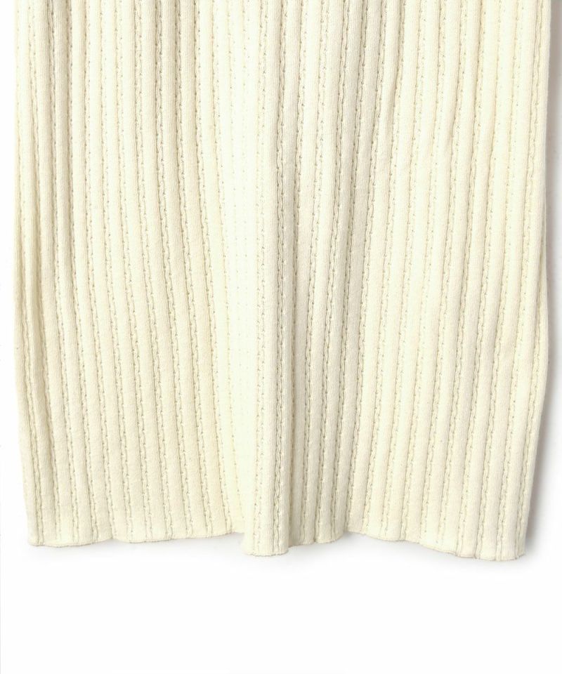 OPENWORK STRETCH RIB SKIRT