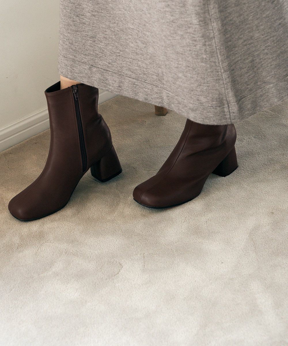【SALE】SQUARE TOE MIDDLE BOOTS