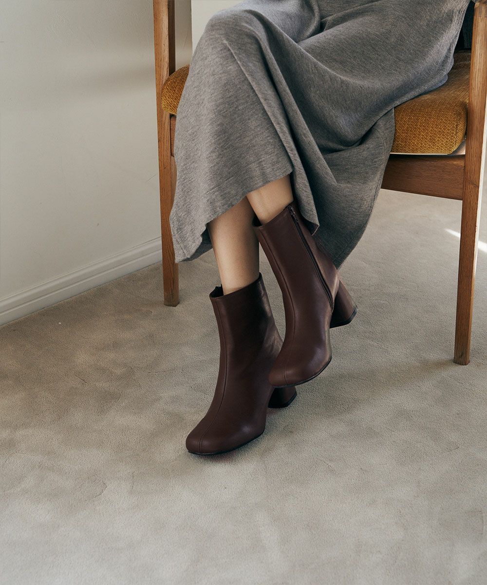 【SALE】SQUARE TOE MIDDLE BOOTS