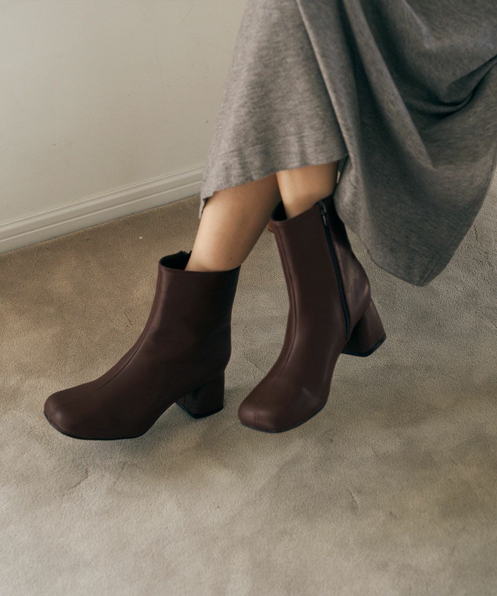 【SALE】SQUARE TOE MIDDLE BOOTS