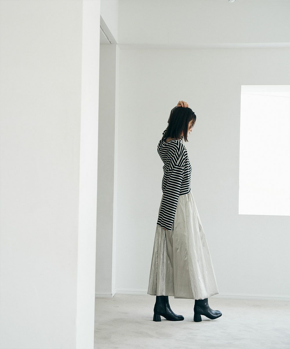 【SALE】SQUARE TOE MIDDLE BOOTS