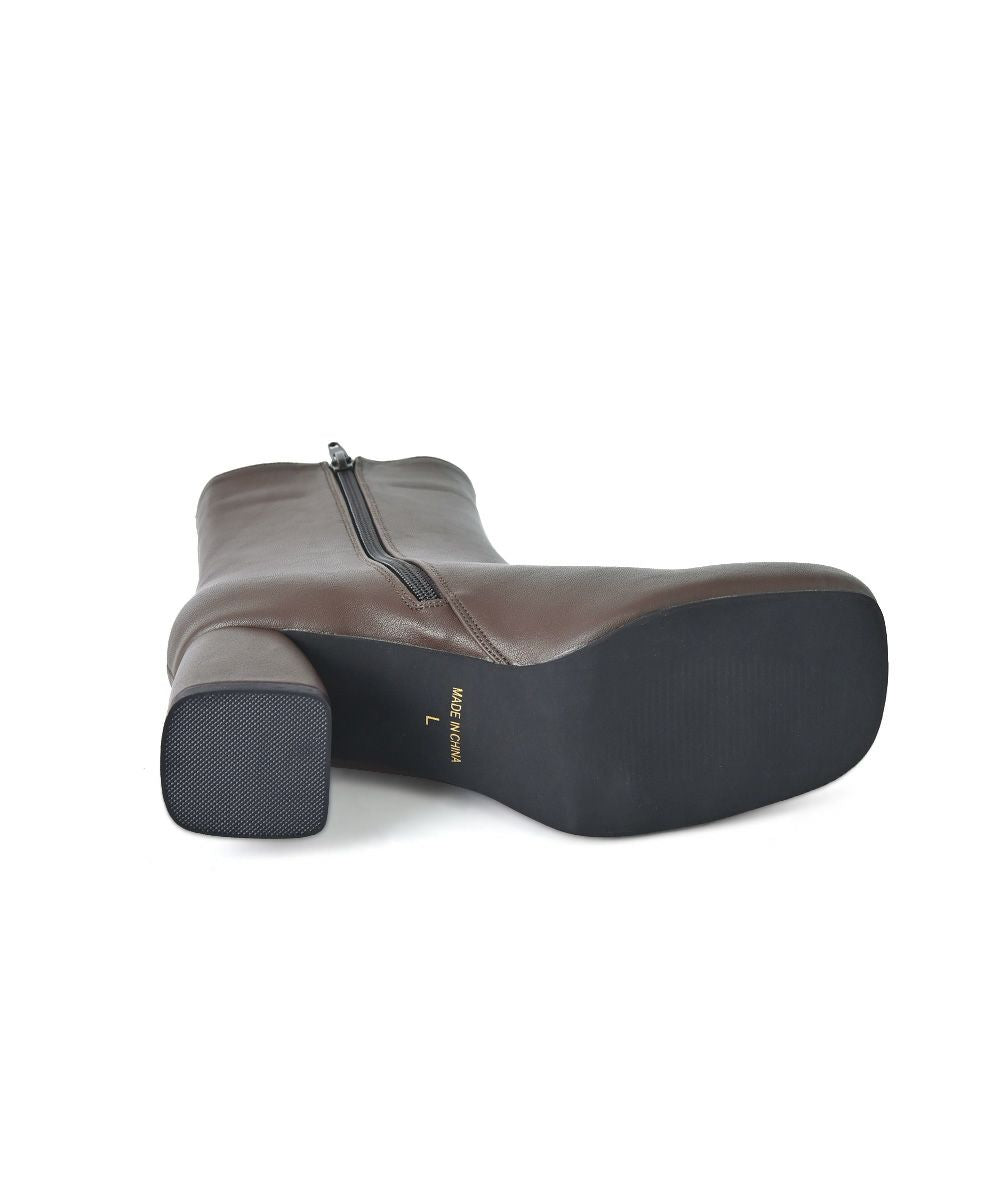 【SALE】SQUARE TOE MIDDLE BOOTS