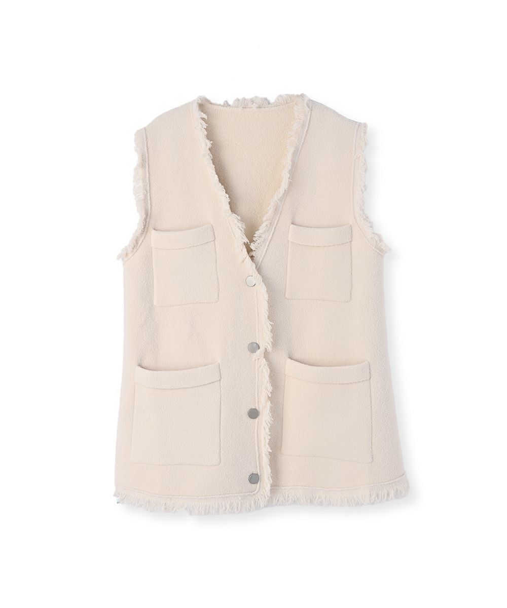 【SALE】FRINGE KNIT VEST