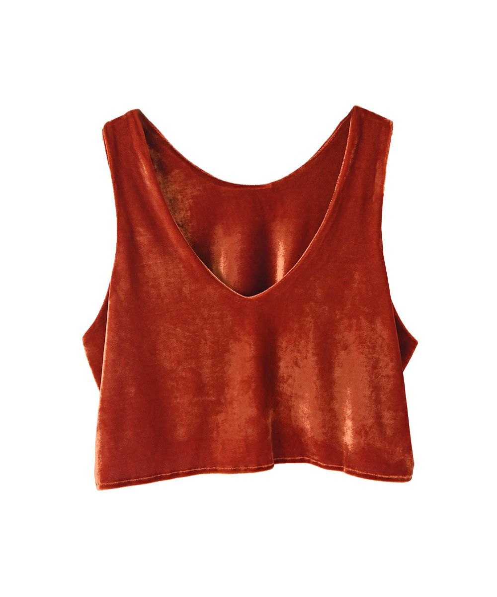 【SALE】VELOUR BUSTIER SET SHEER TEE