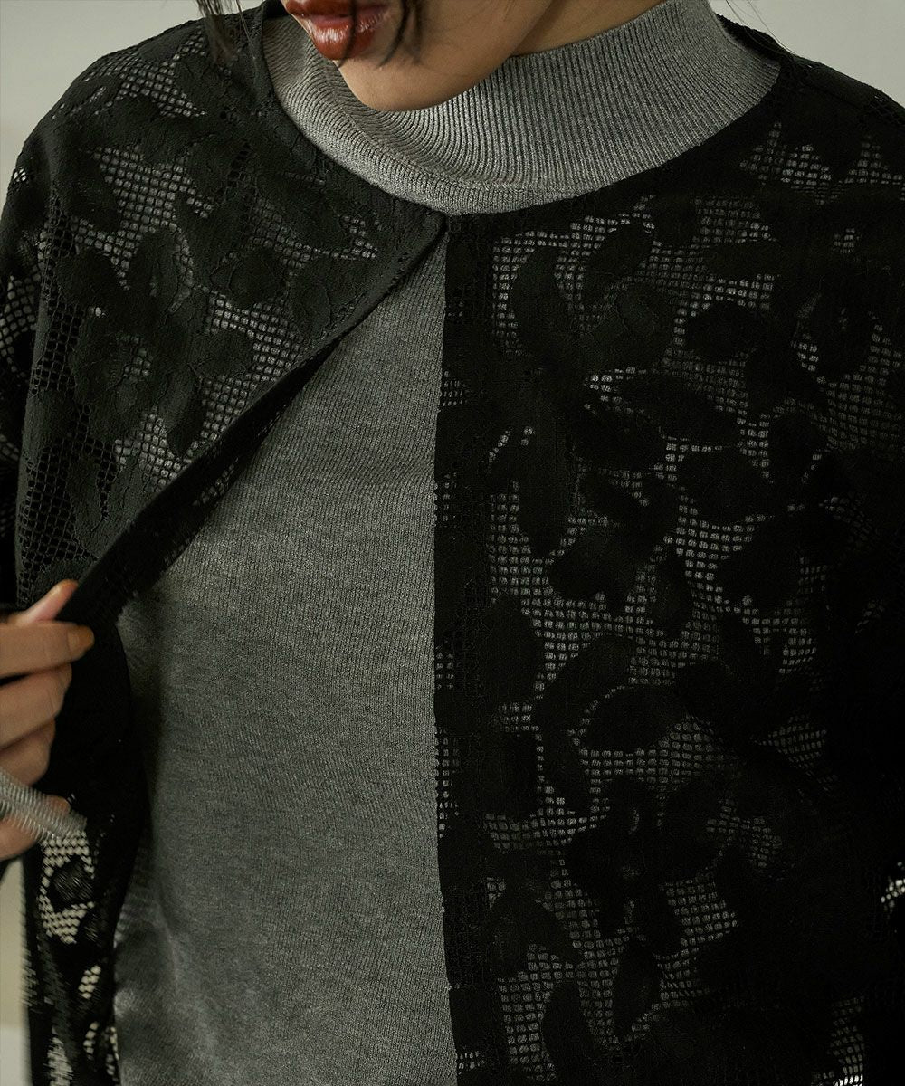 【SALE】EMBROIDERY LACE CARDIGAN