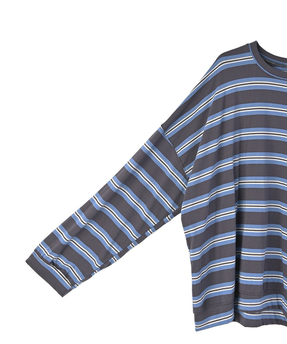 OVER SIZE BORDER TEE