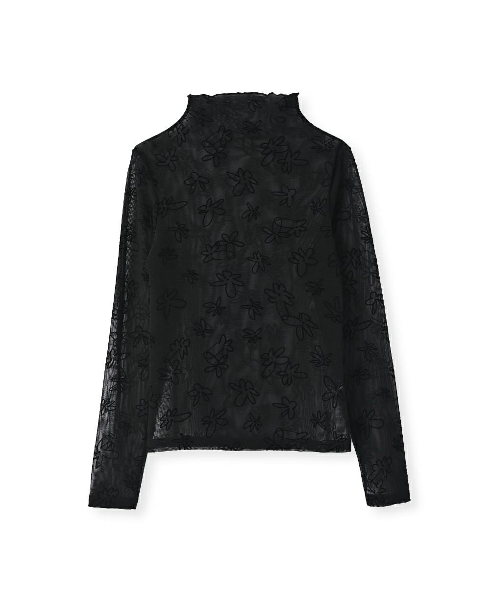 【SALE】FLOCKY SHEER TOPS