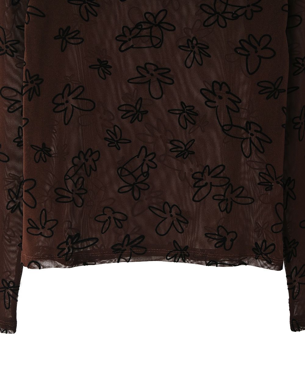 【SALE】FLOCKY SHEER TOPS