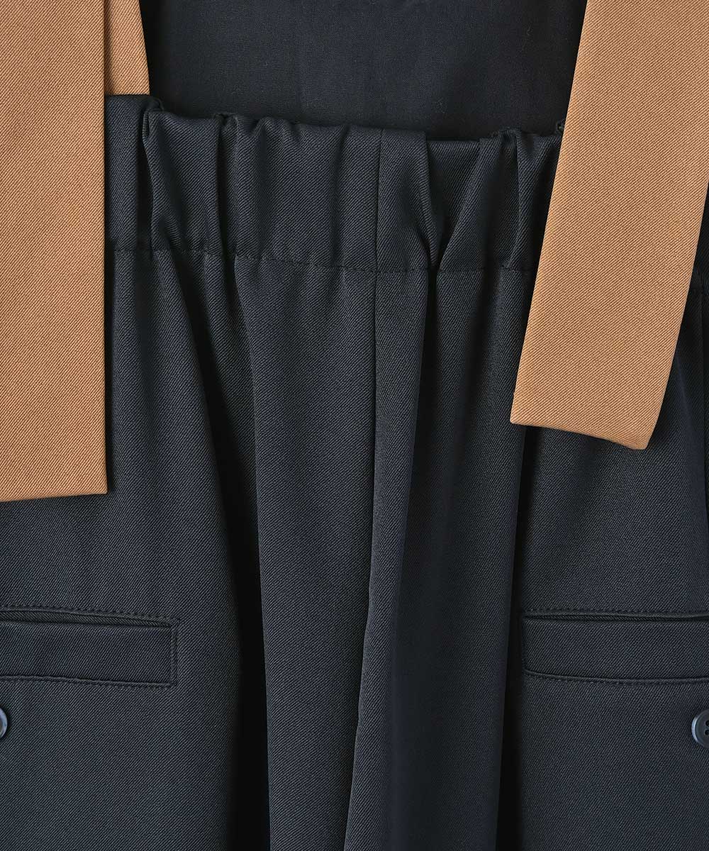 BI-COLOR WIDE SALOPETTE