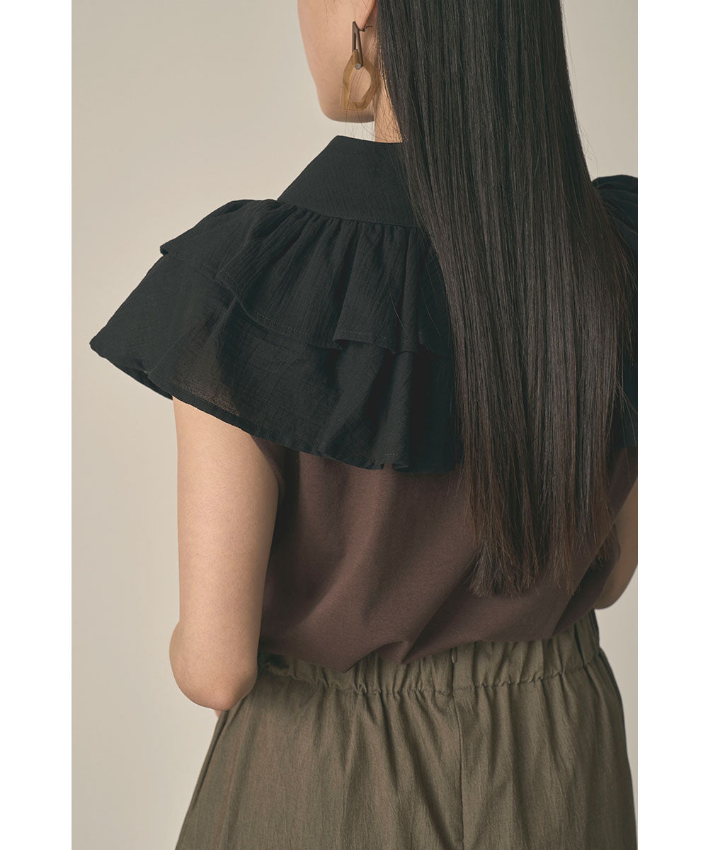 DOUBLE RUFFLE COLLAR
