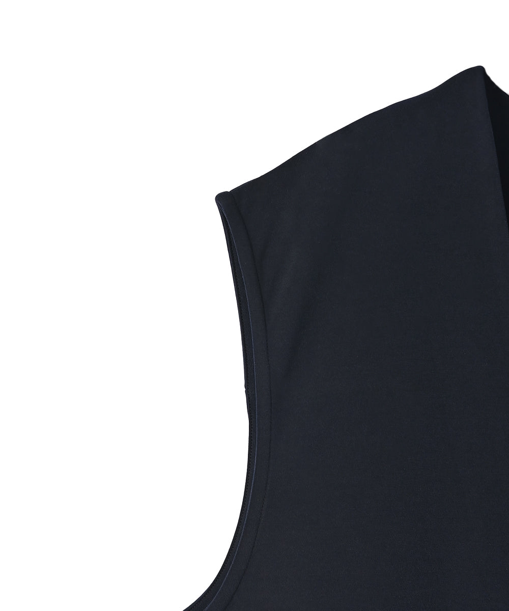 【SALE】FLAP LONG VEST DRESS