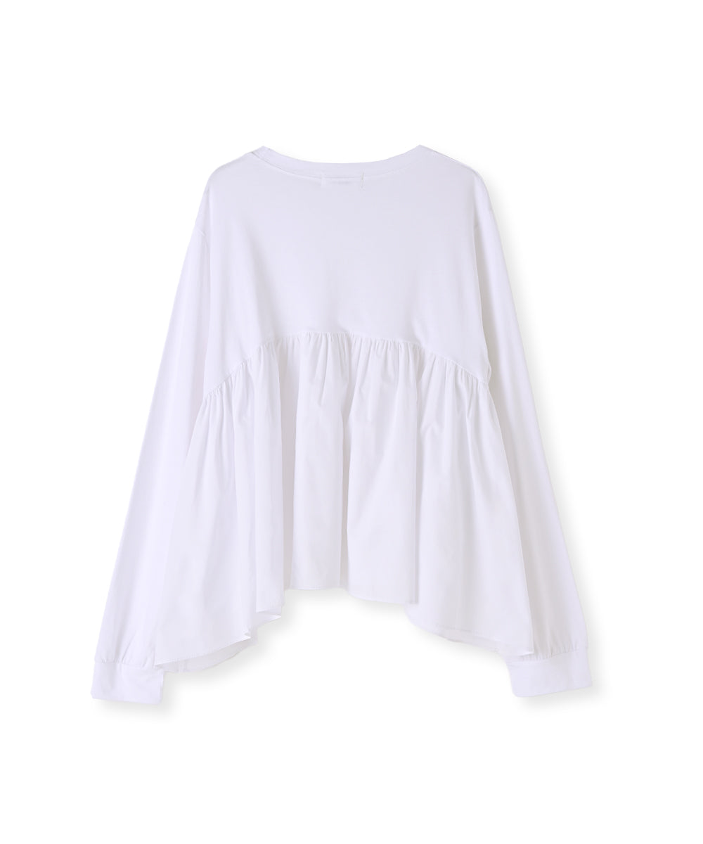 OTONA SWITCHING PEPLUM TEE(25SS)