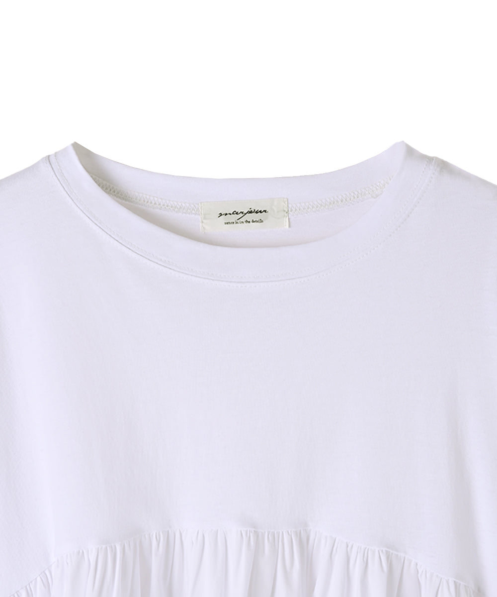 OTONA SWITCHING PEPLUM TEE(25SS)