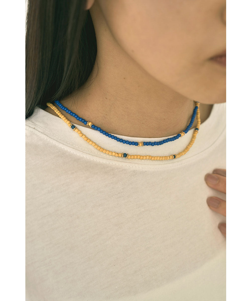 SYNTHETIC STONE COLOR NECKLACE