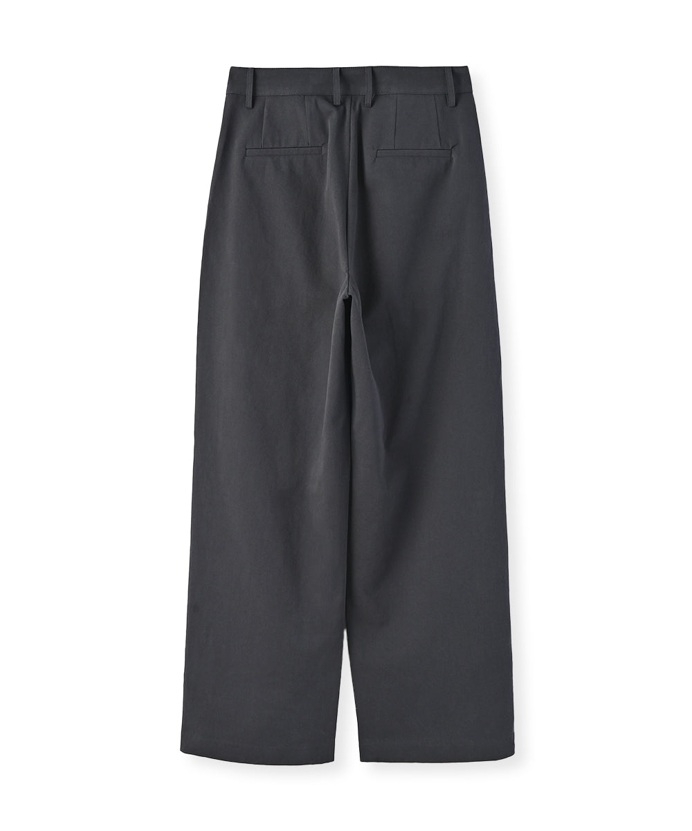COTTON TUCK PANTS