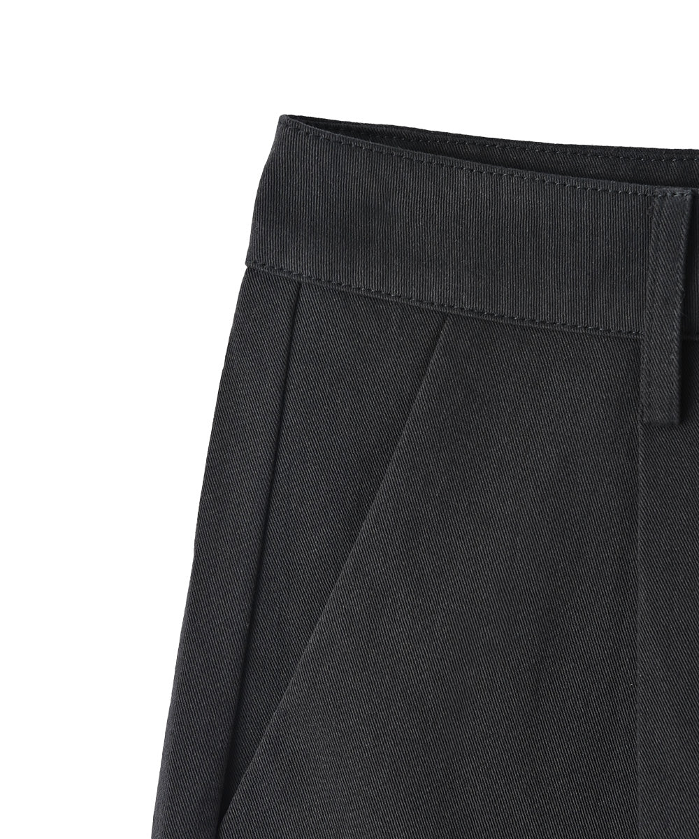 COTTON TUCK PANTS
