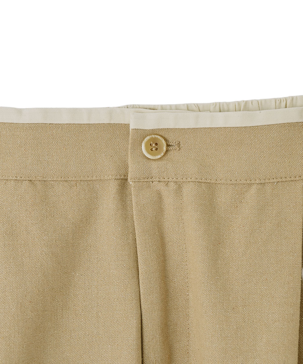 WAIST PIPING LINEN BLEND PANTS