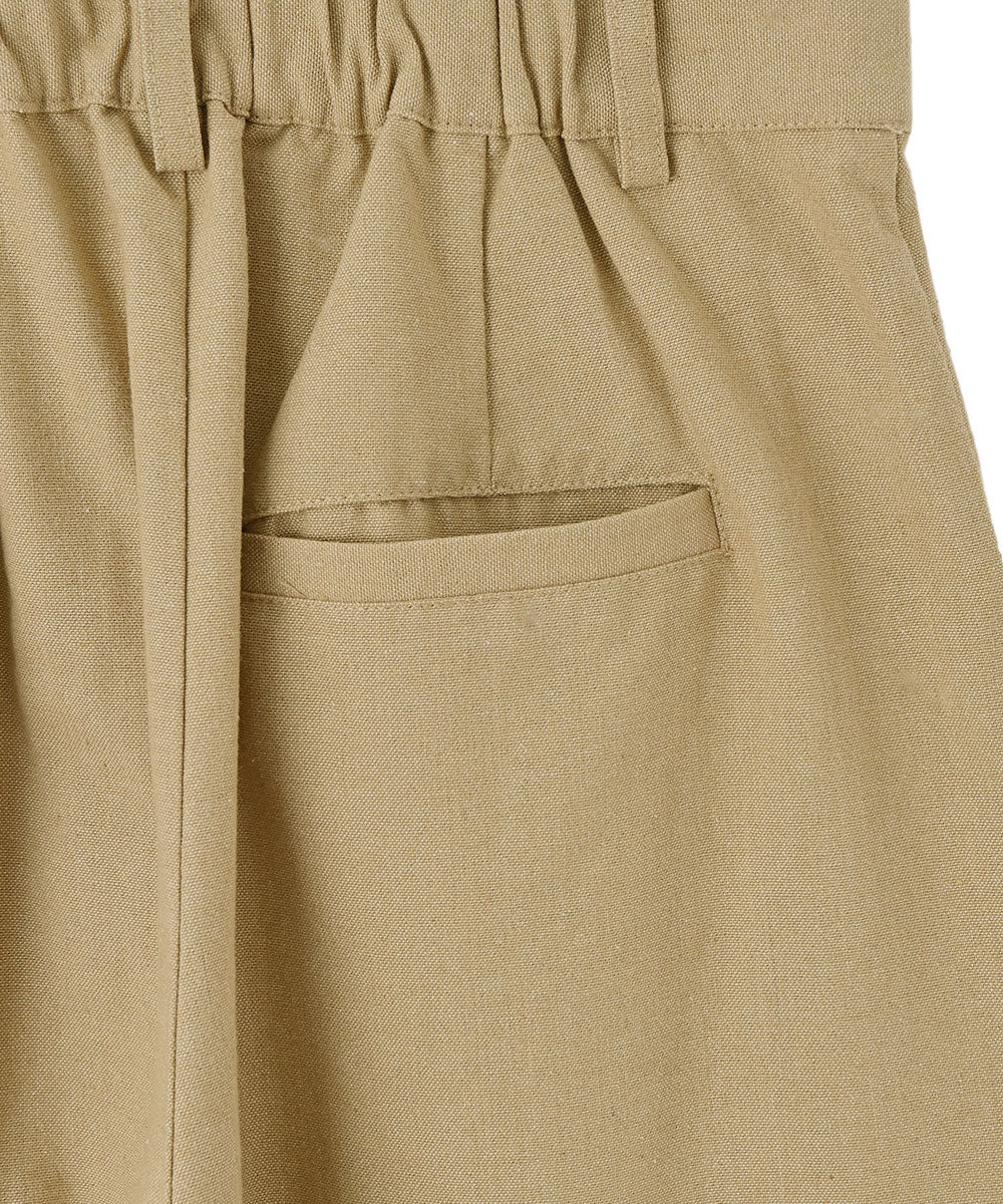 WAIST PIPING LINEN BLEND PANTS