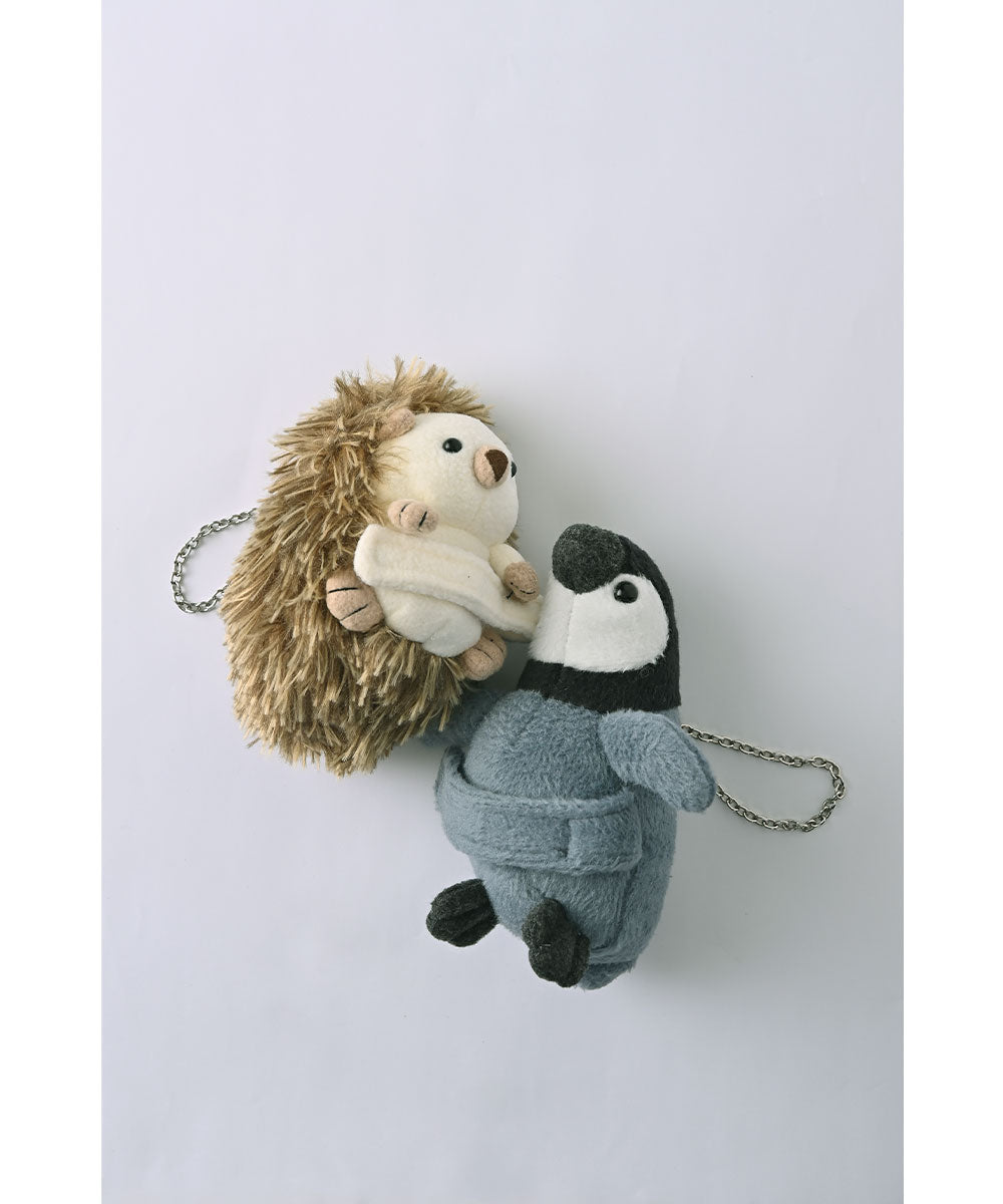 ANIMAL CHARM POUCH(HEDGEHOG & PENGUIN)