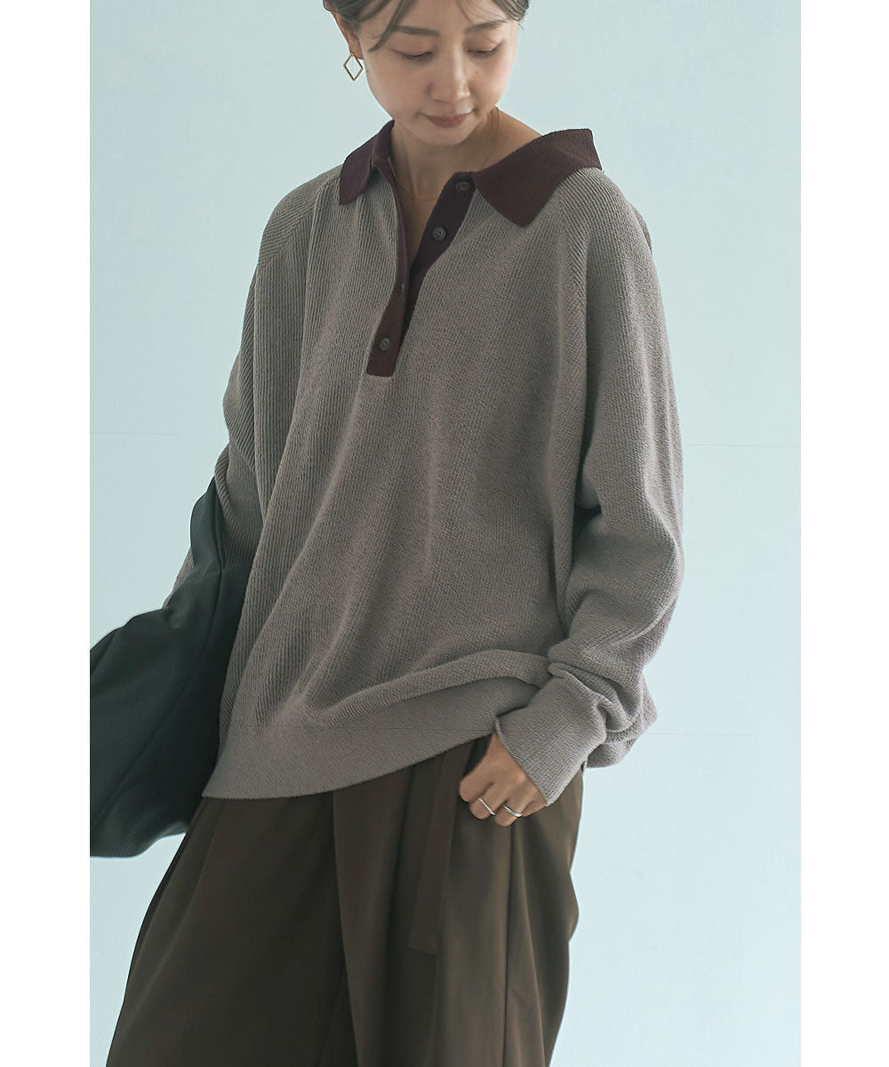 予約]【KKfashionさんコラボ】KNIT POLO