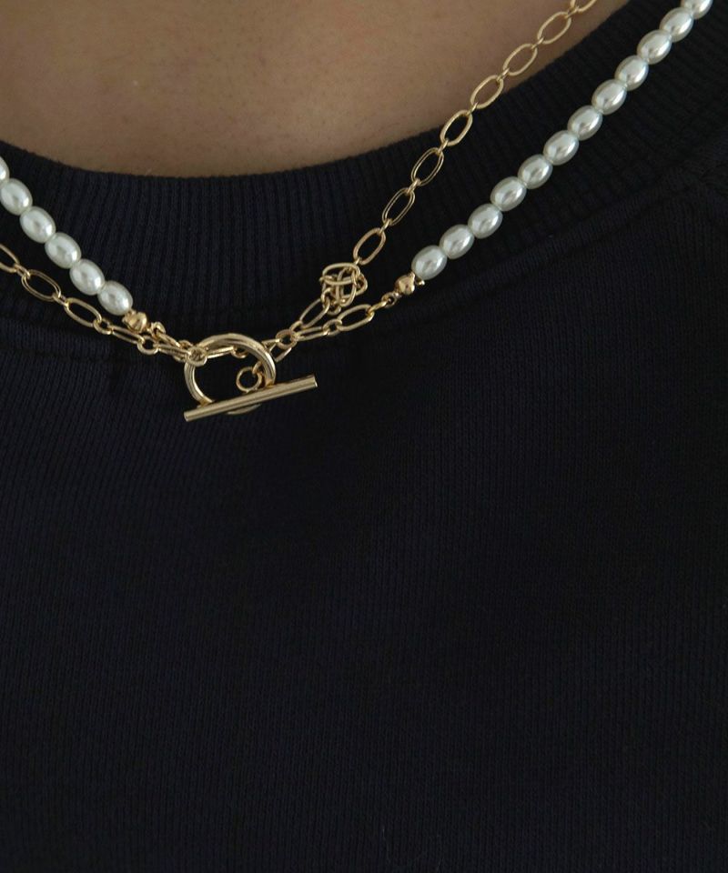 CHAIN×PEARL NECKLACE