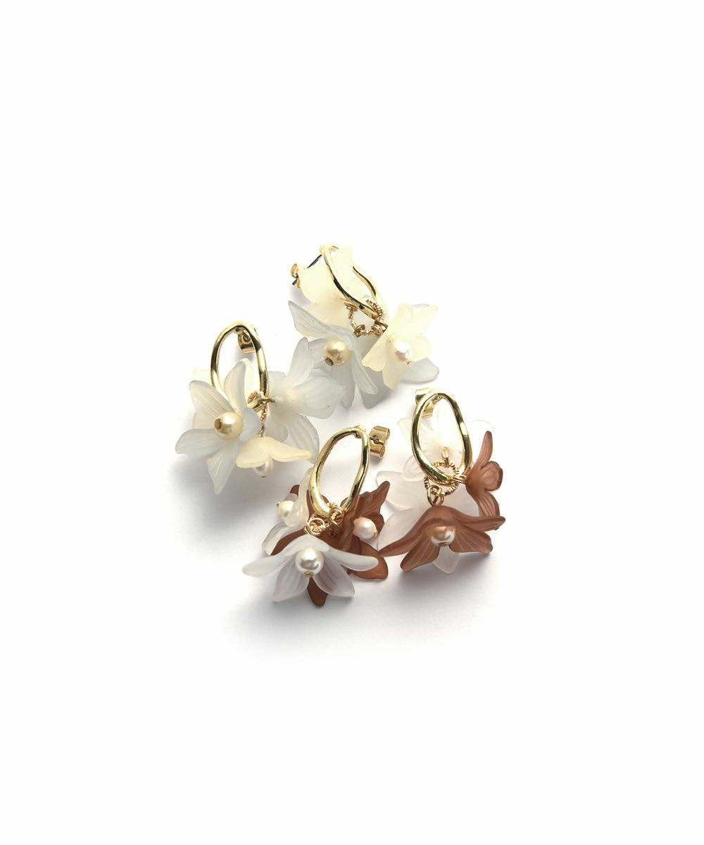 【SALE】TRANSLUCENT FLOWER PIERCE