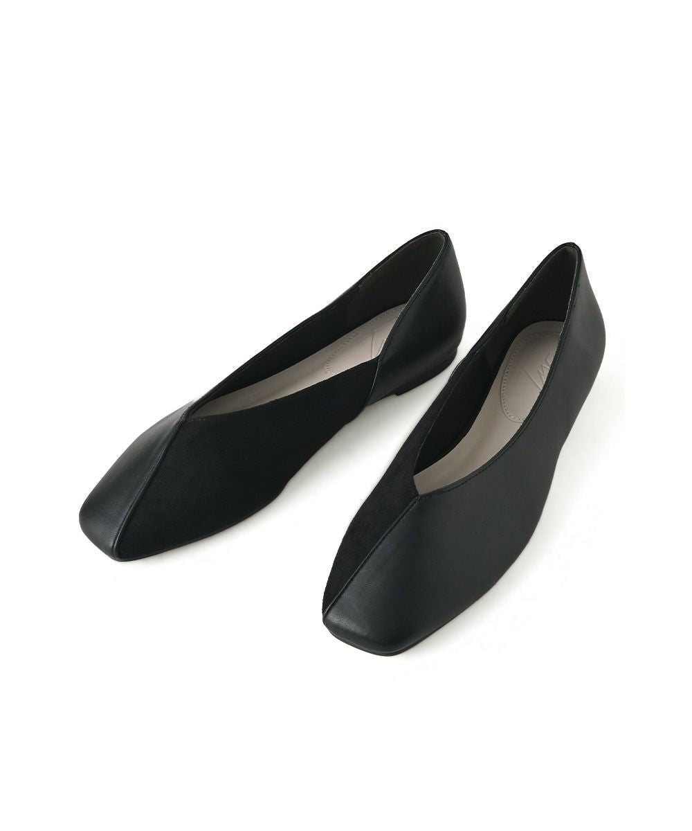 【SALE】SUEDE & FAKE LEATHER SWITCHING PUMPS[本店限定]