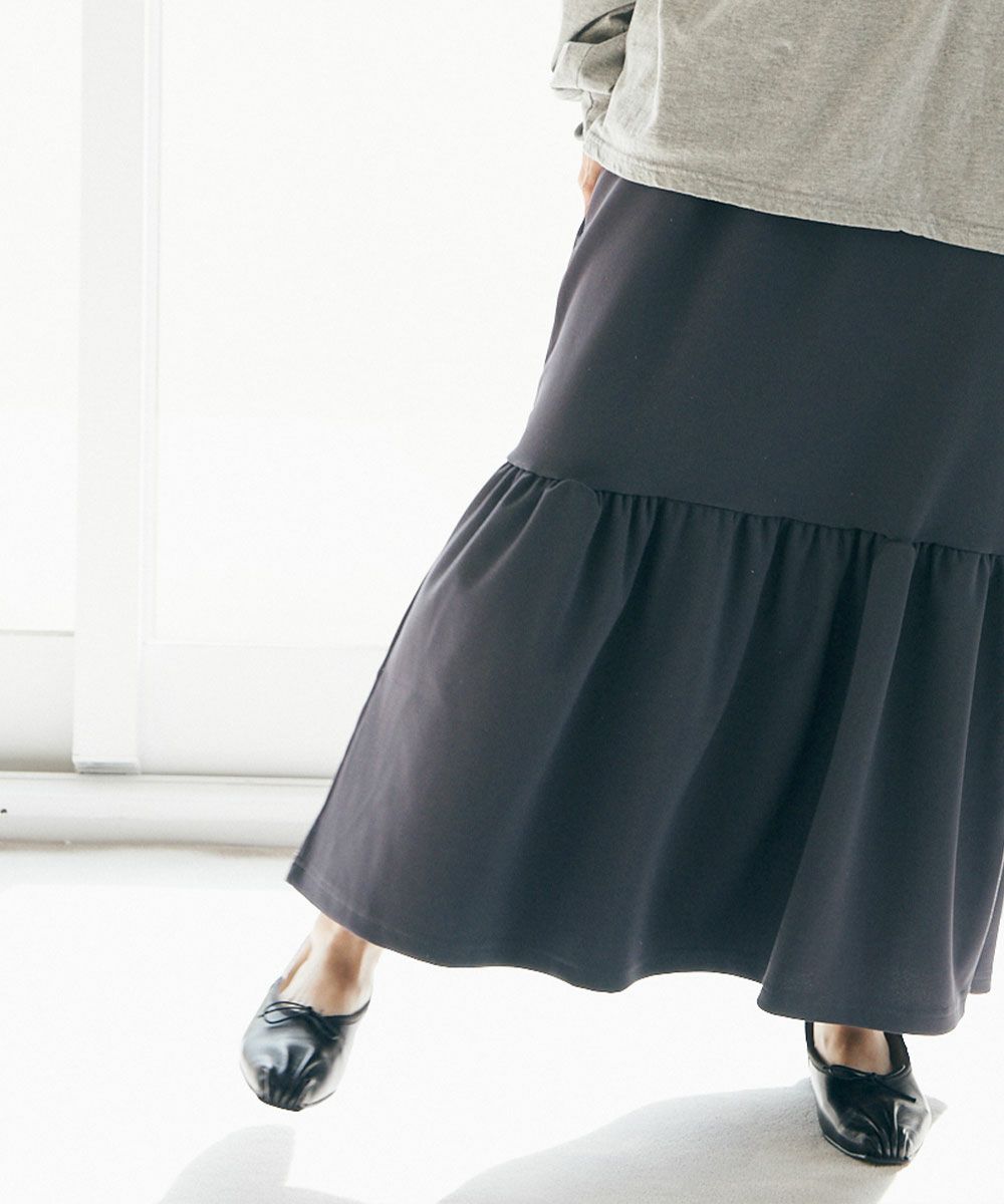 【SALE】RIB TIERED SKIRT