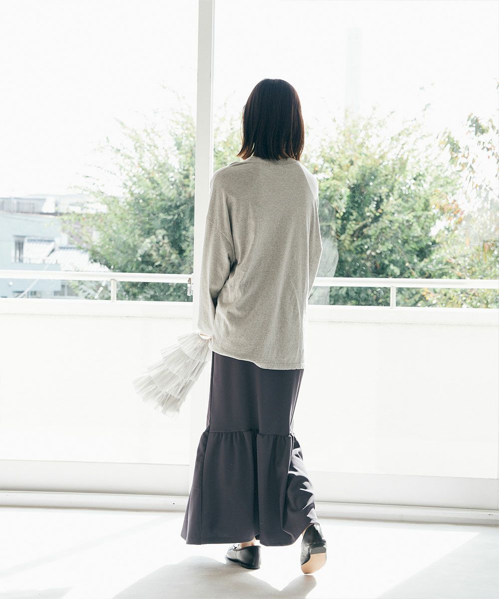 【SALE】RIB TIERED SKIRT