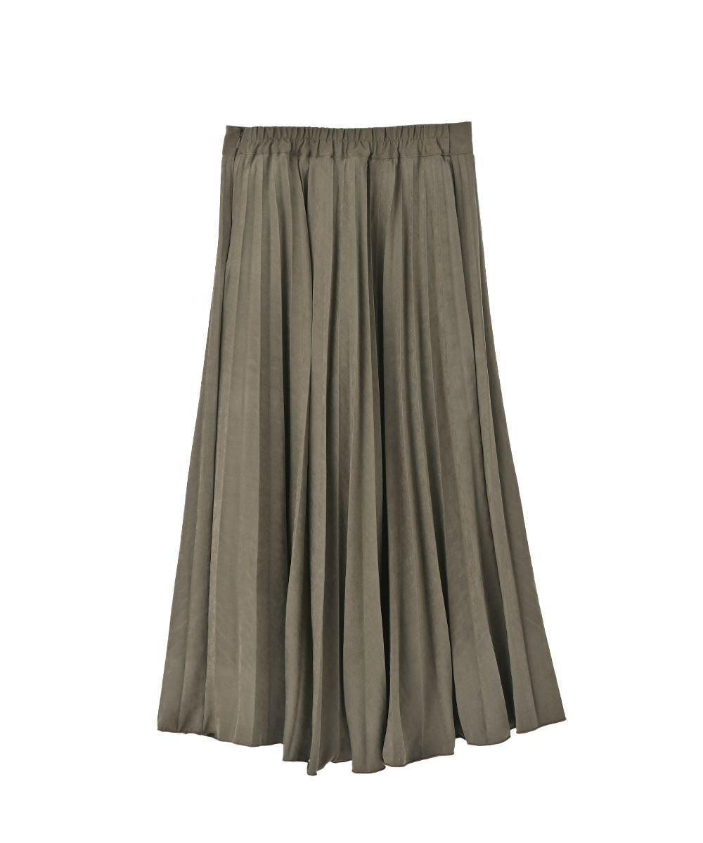 【SALE】PEACH SKIN PLEATS SKIRT