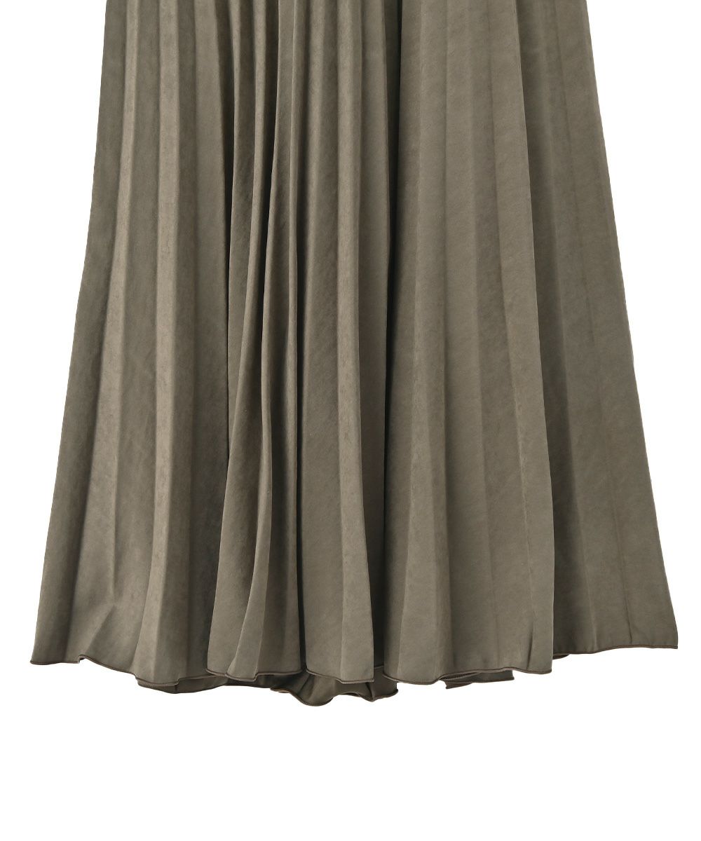 【SALE】PEACH SKIN PLEATS SKIRT