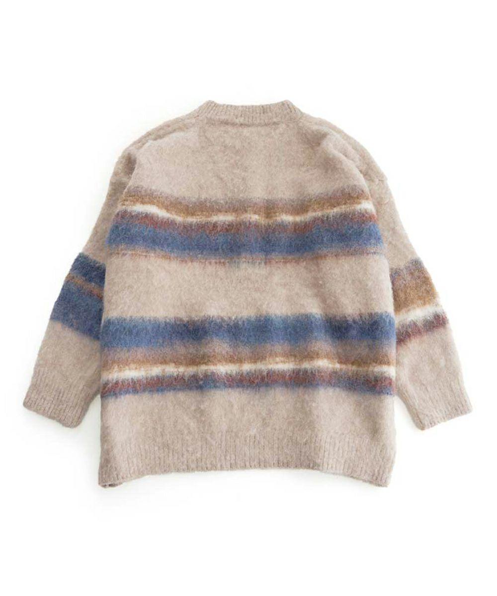 MOHAIR MULTI BORDER KNIT