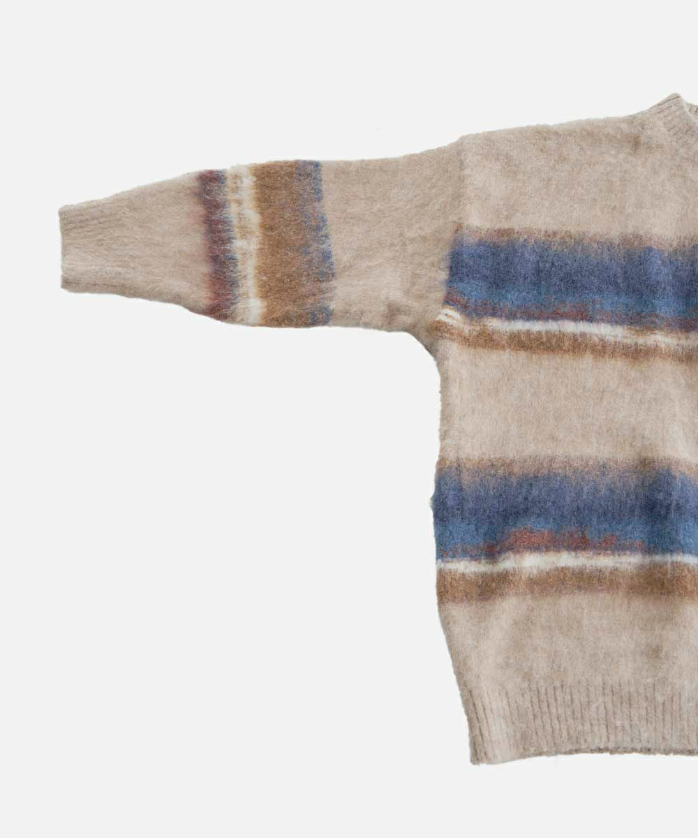 MOHAIR MULTI BORDER KNIT