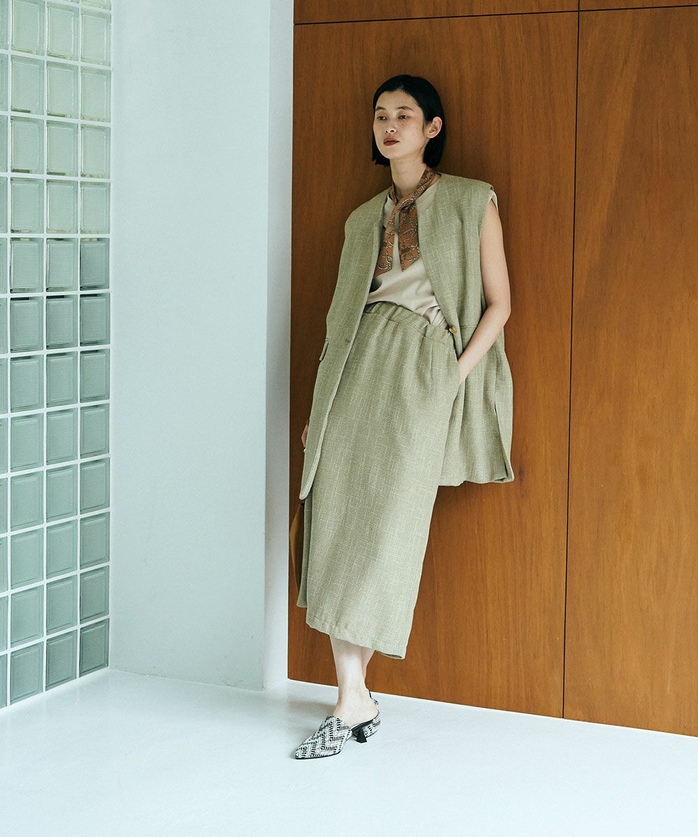 【SALE】KASURI TWEED NARROW SKIRT