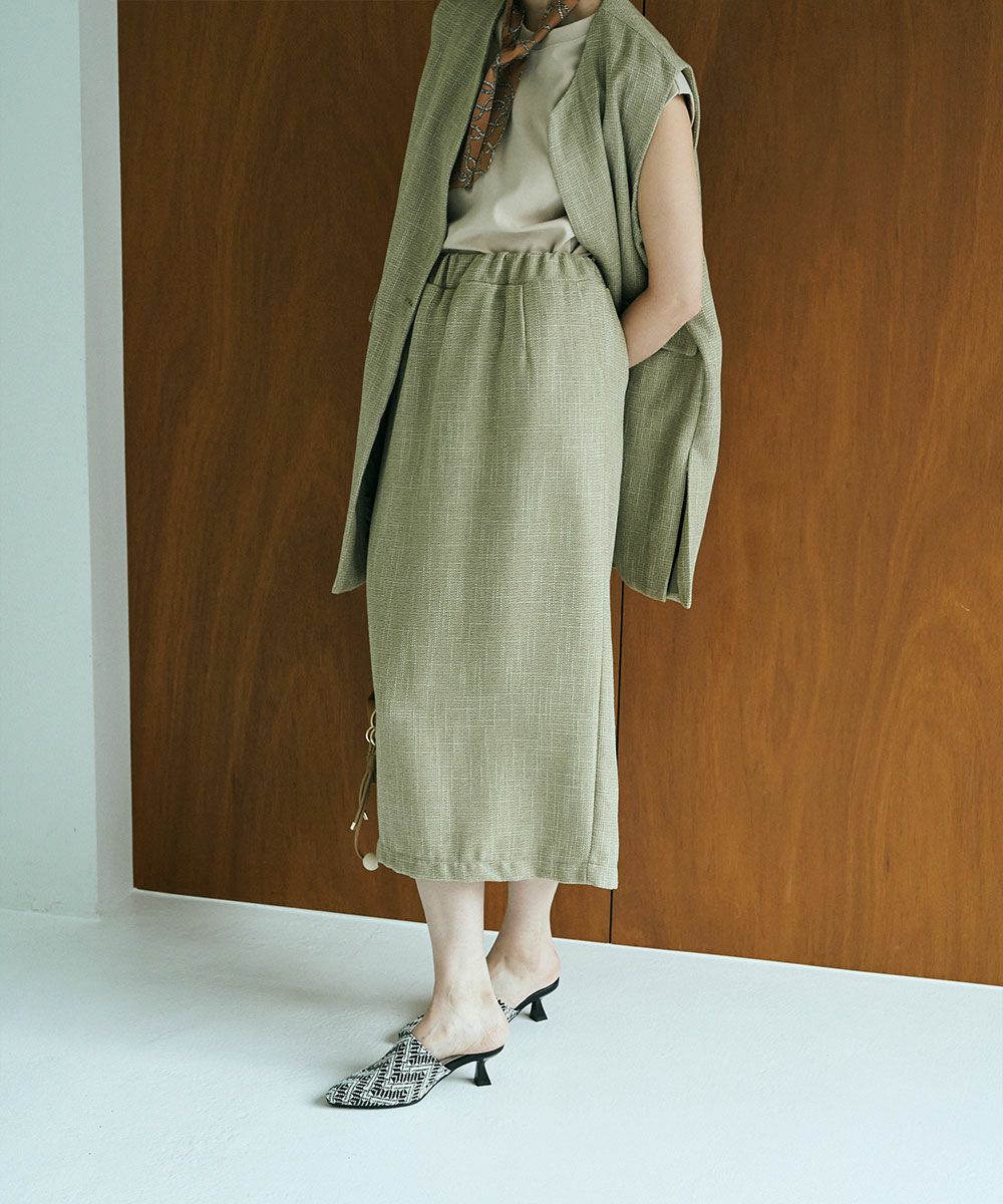 【SALE】KASURI TWEED NARROW SKIRT