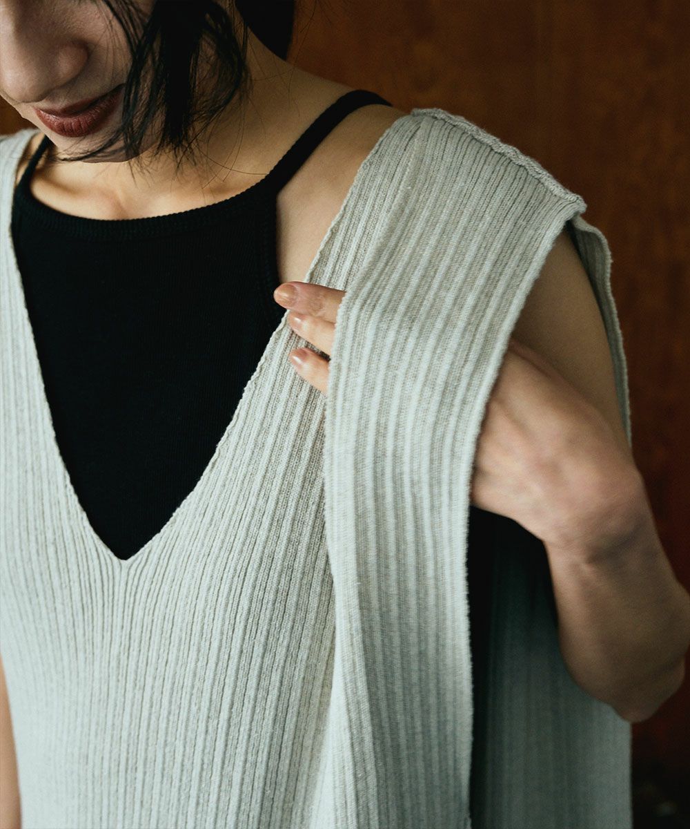 [Rokusyo]2WAY KNIT GILET[本店限定]