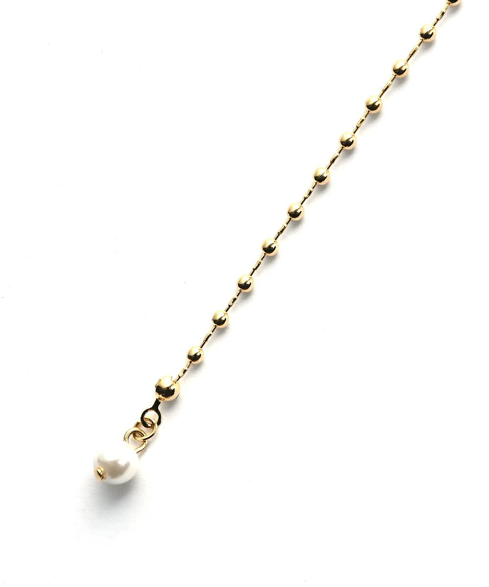 PEARL & BALL CHAIN SLIDER NECKLACE