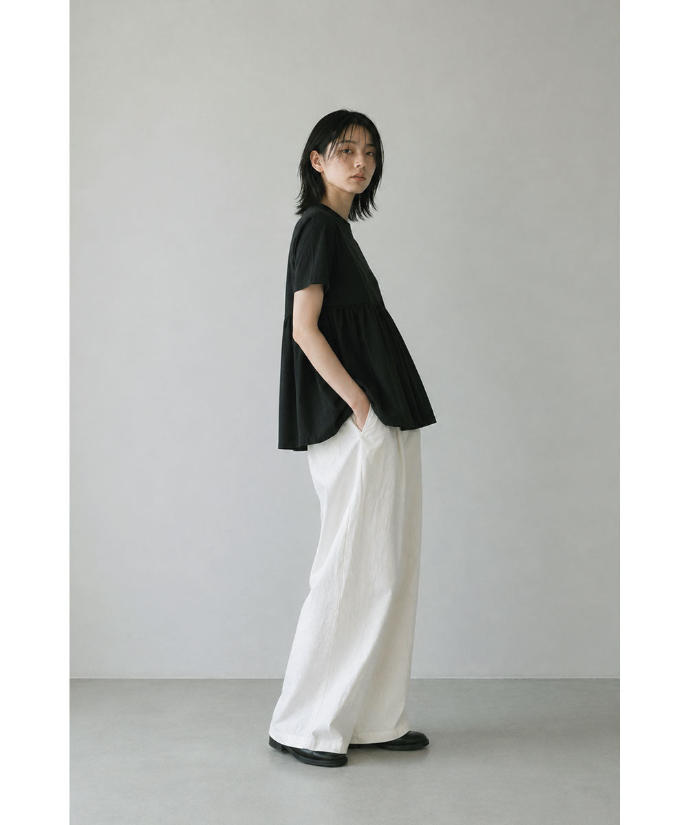 【SALE】OTONA SWITCHING HALF PEPLUM TEE