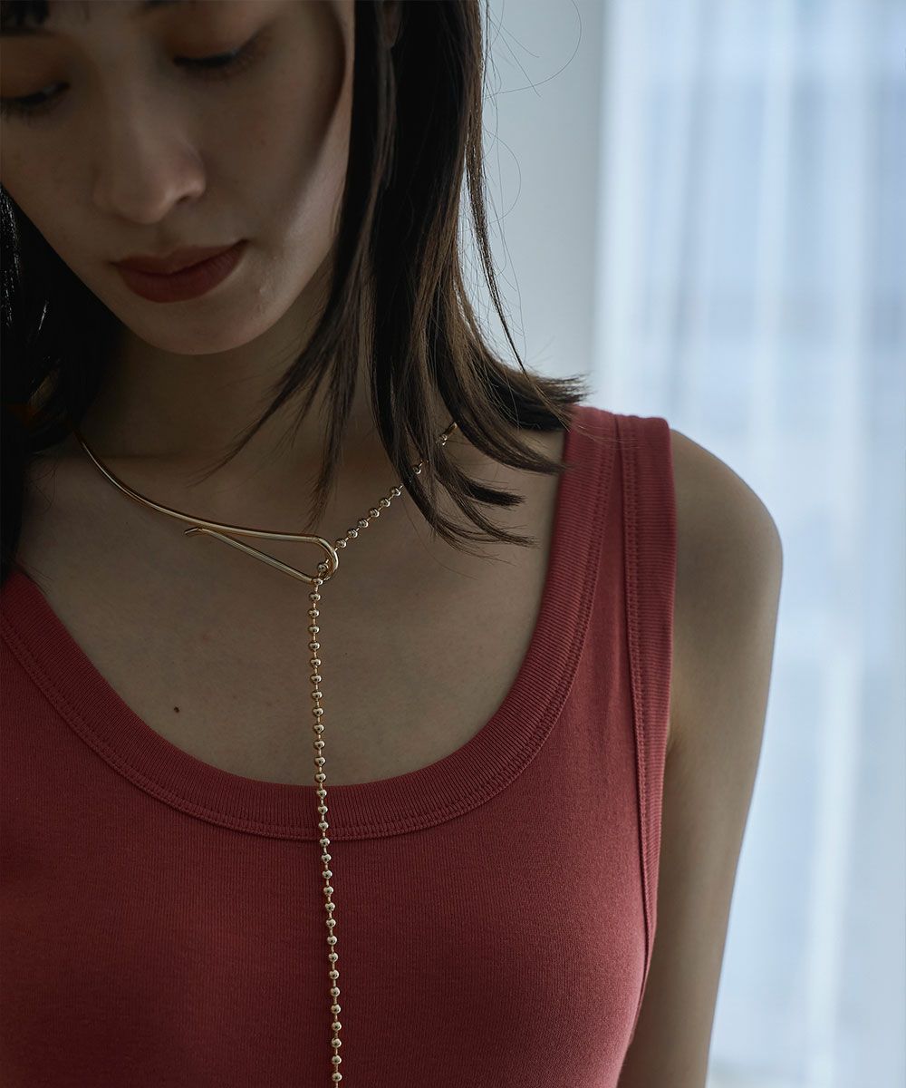 【SALE】[STAINLESS]BALL CHAIN NECKCUFF