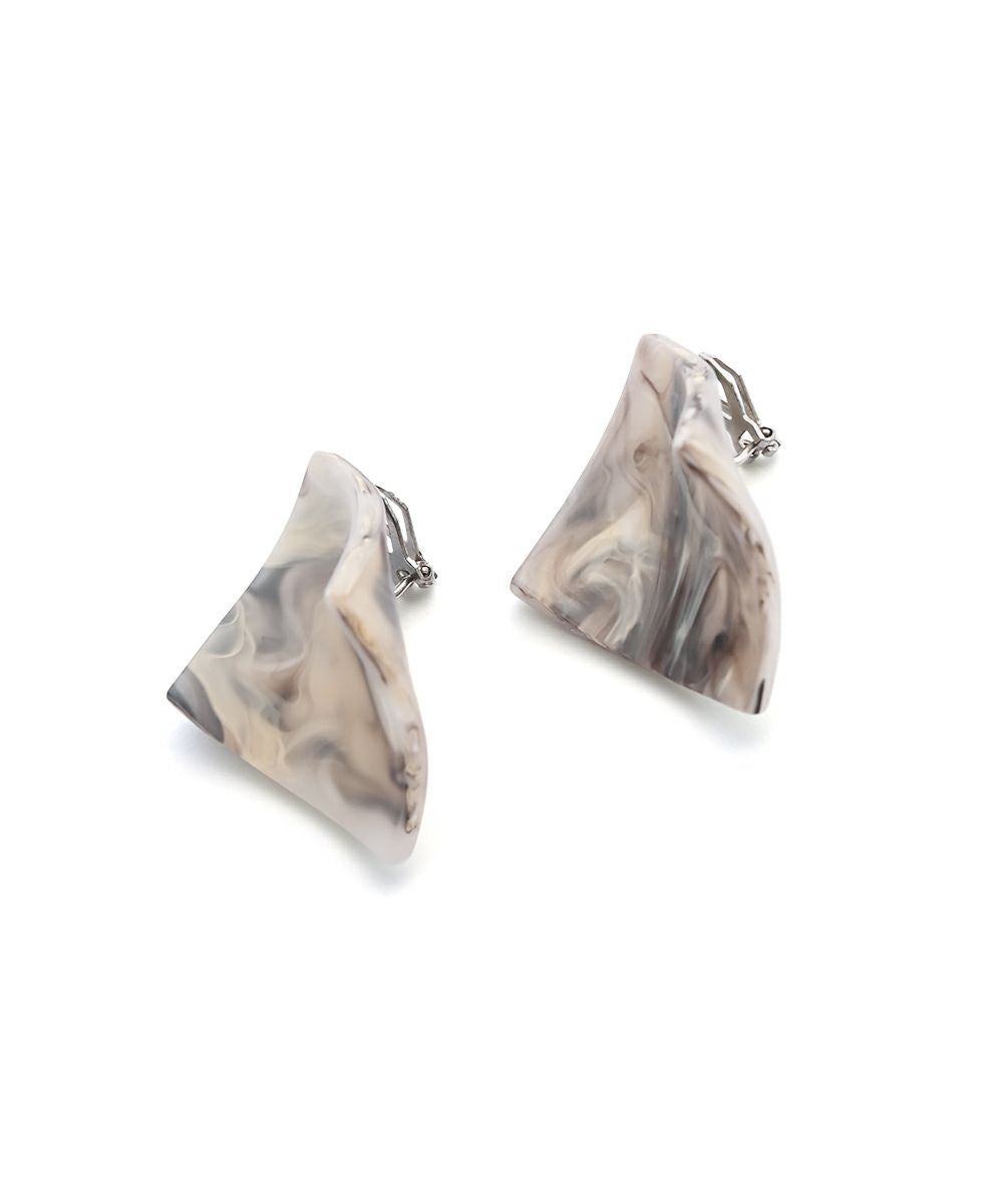 [Rokusyo]MARBLE TILES PIERCED EARRINGS[本店限定]