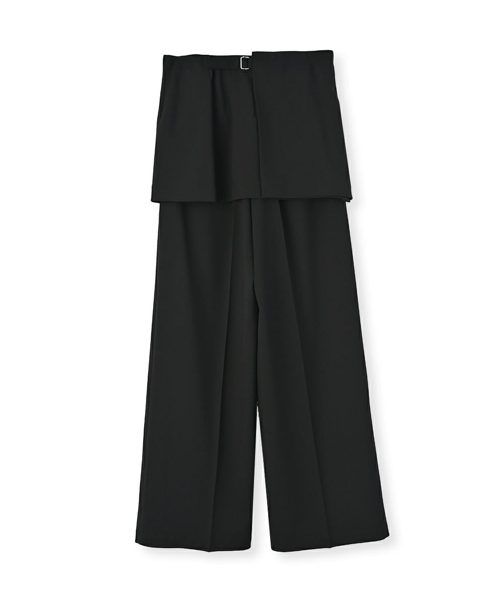 LAYERED WIDE TUCK PANTS