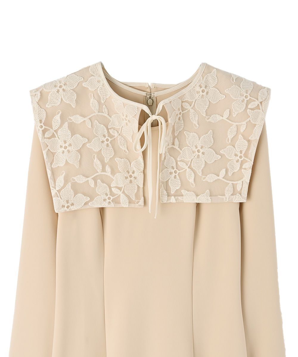 マイとヨーコさんコラボ】[STRAIGHT]LACE COLLAR ONEPIECE[本店限定]