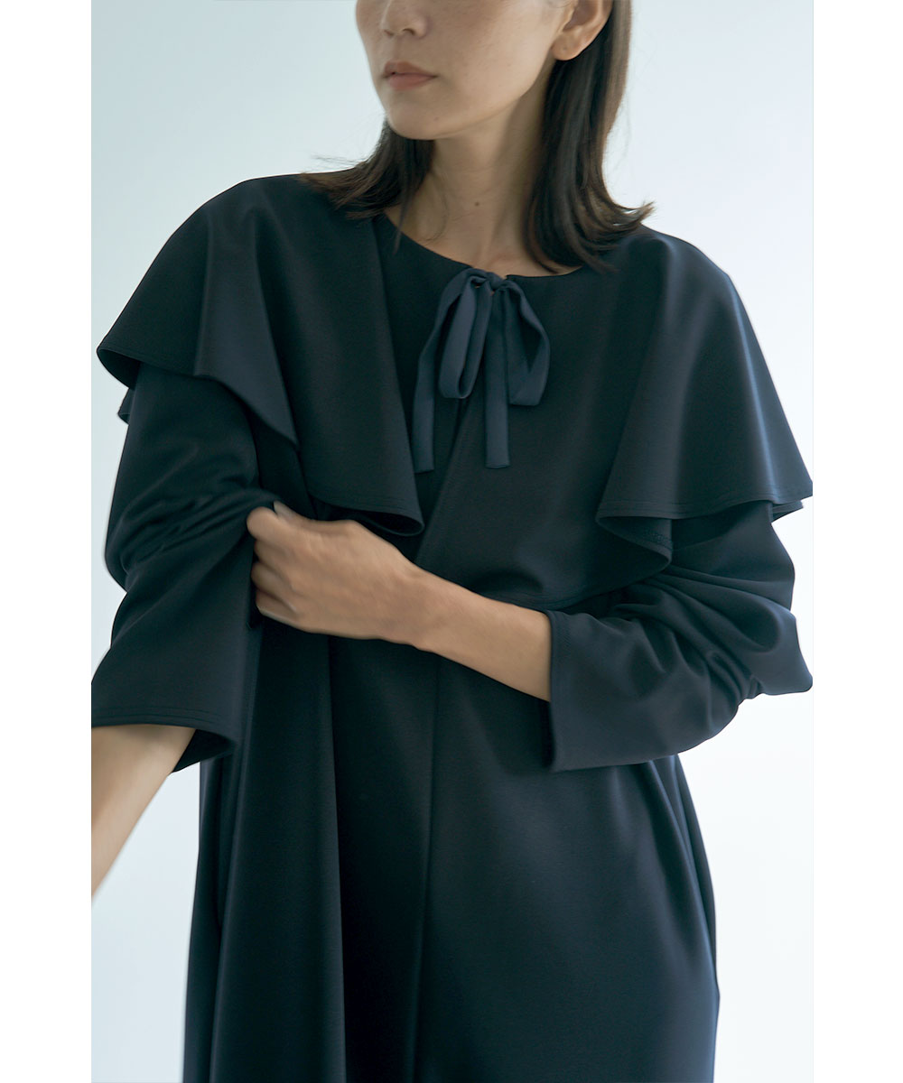 【SALE】【マイとヨーコさんコラボ】[NATURAL]RUFFLE COLLAR ONEPIECE[本店限定]