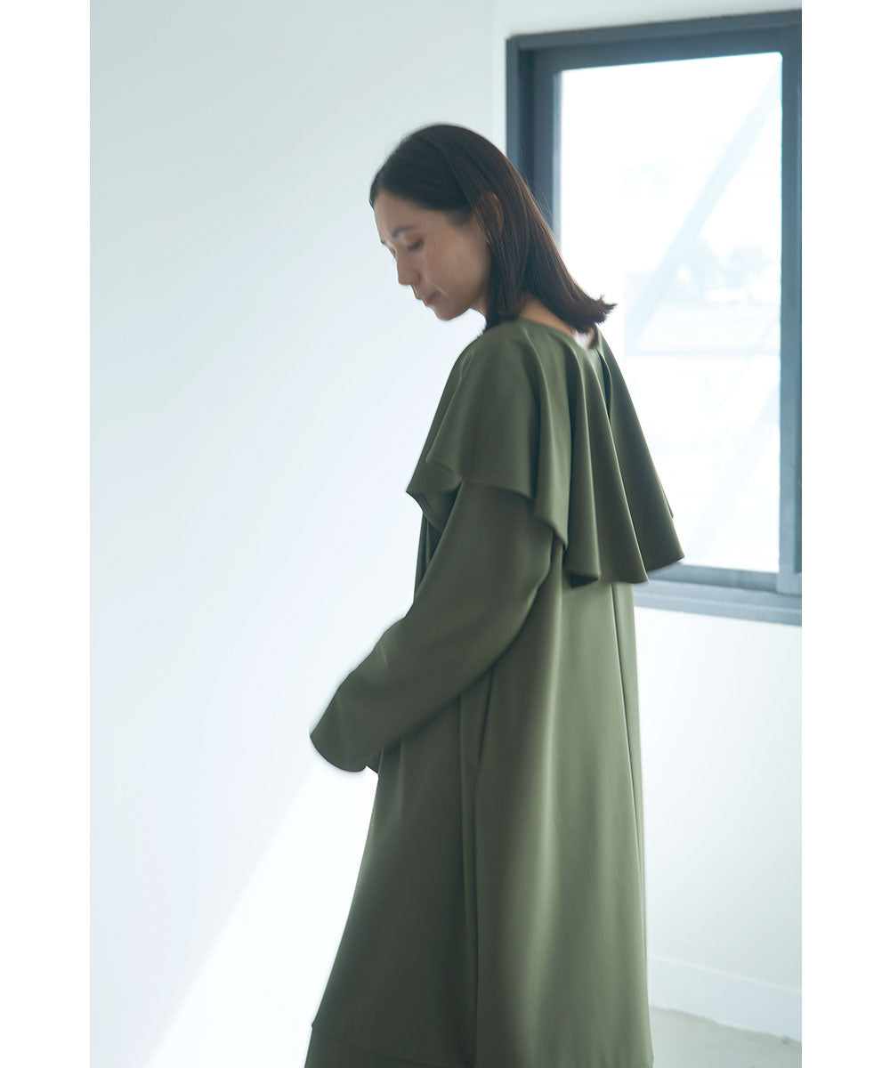 【SALE】【マイとヨーコさんコラボ】[NATURAL]RUFFLE COLLAR ONEPIECE[本店限定]