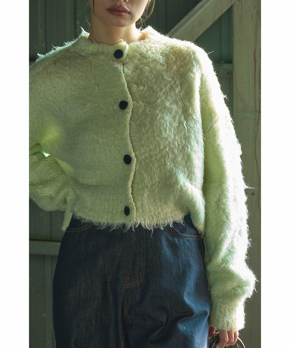 【SALE】BUTTON SHAGGY CARDIGAN