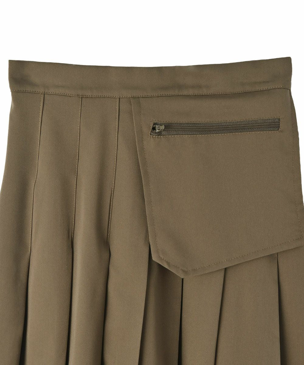 POCKET PLEATS SKIRT