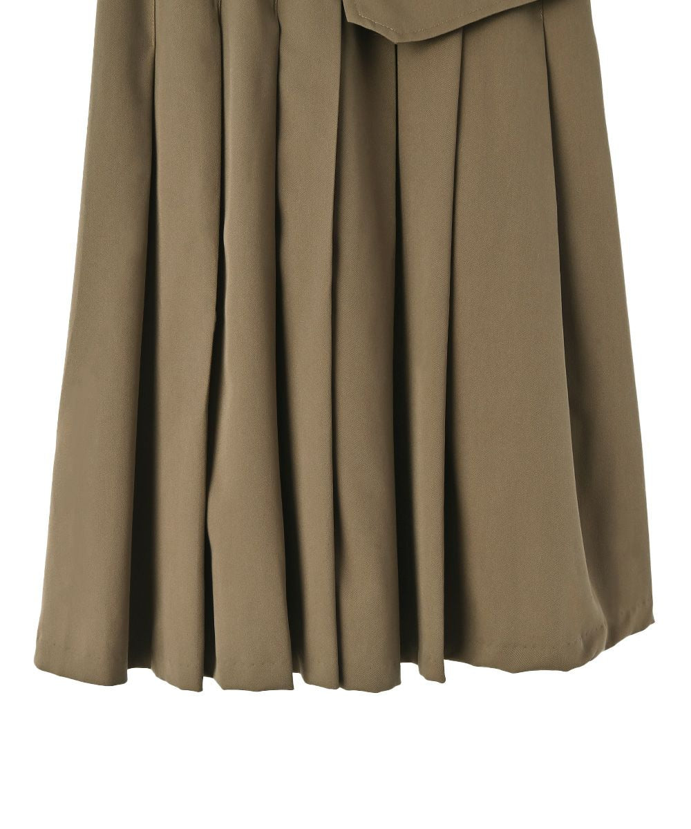 POCKET PLEATS SKIRT