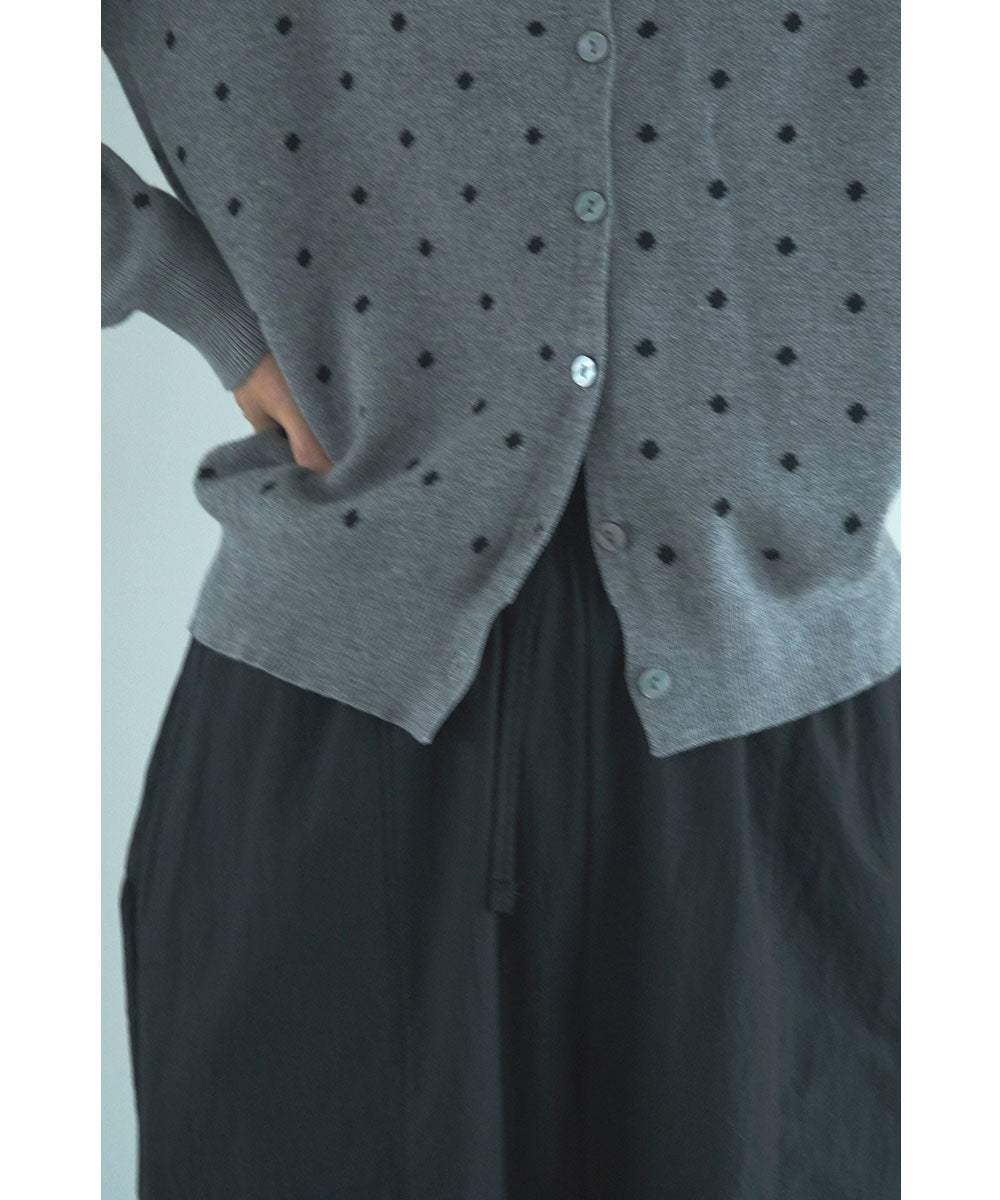 JACQUARD DOT KNIT CARDIGAN