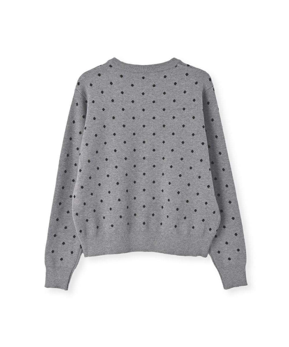 JACQUARD DOT KNIT CARDIGAN