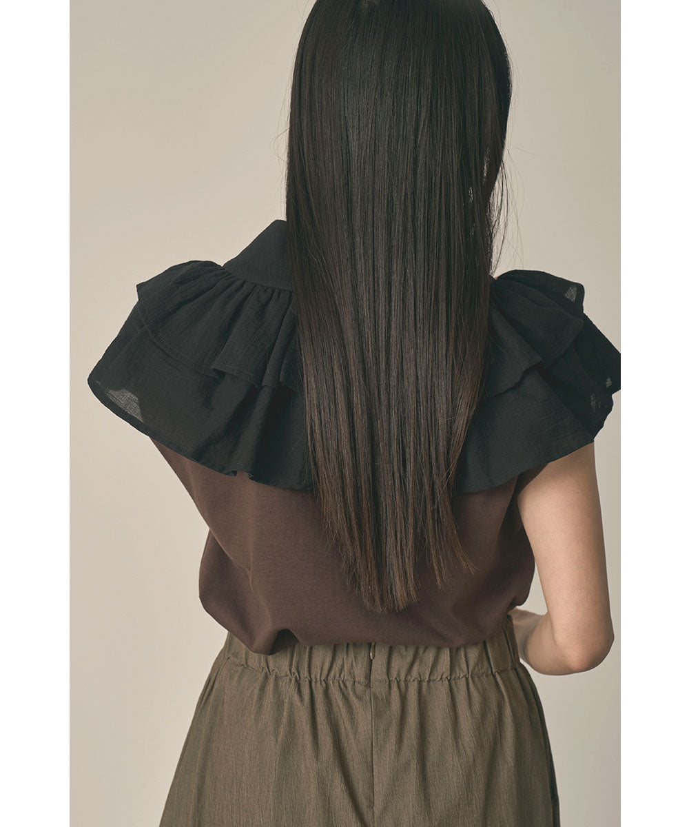DOUBLE RUFFLE COLLAR